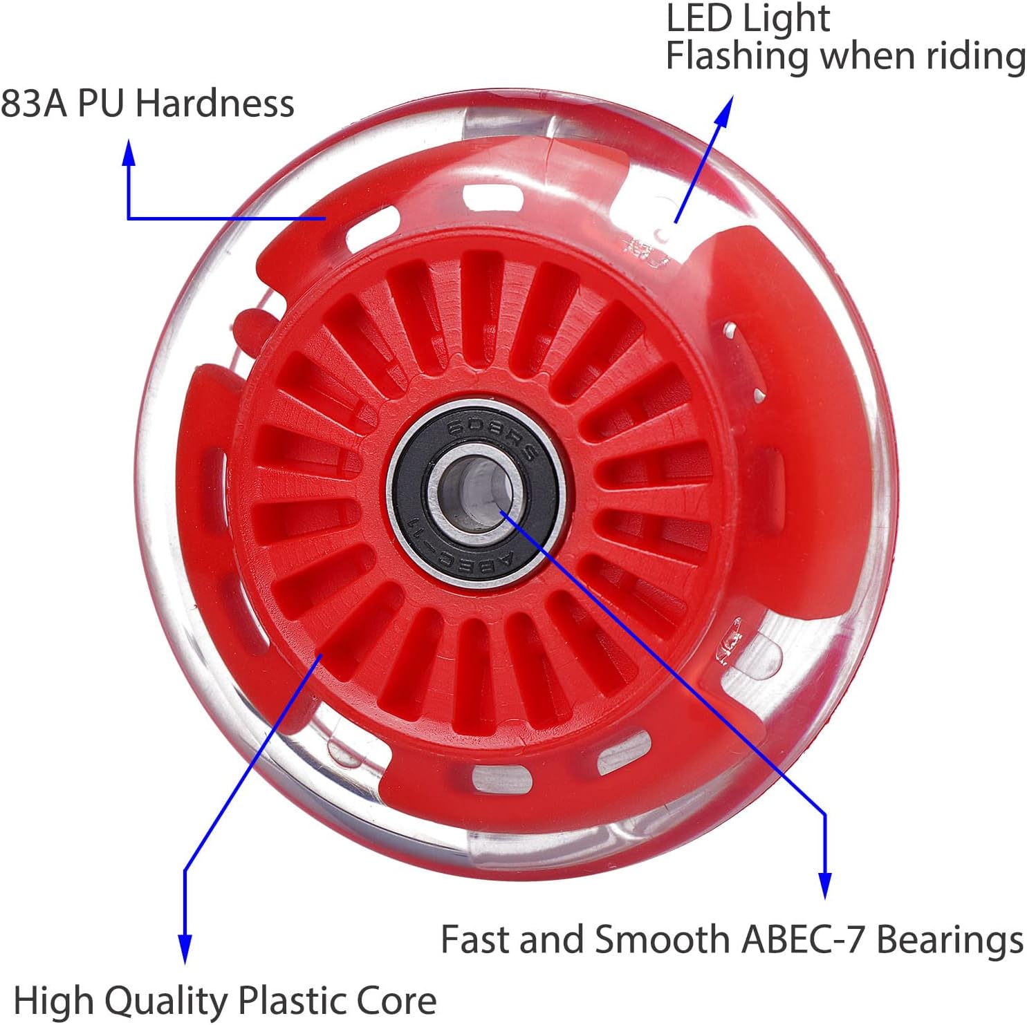90mm Wiggle Car Polyurethane Replacement Wheels Set
